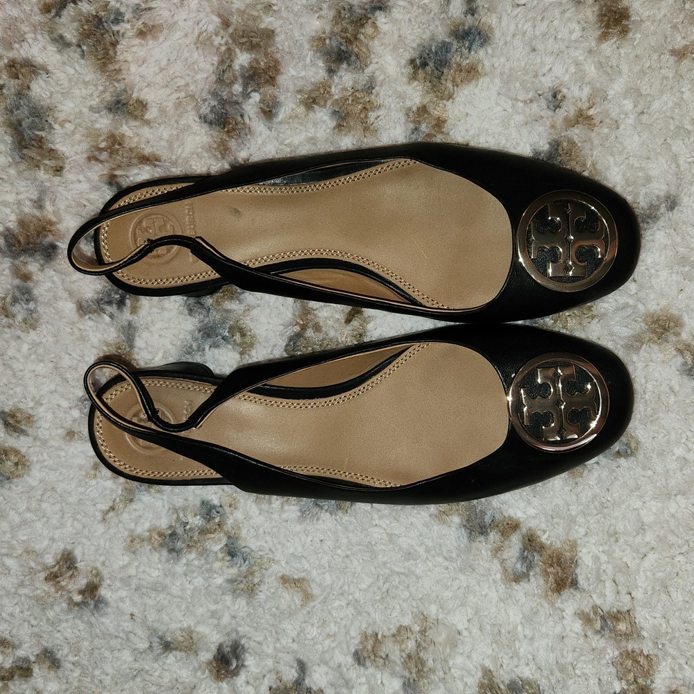 TORY BURCH Benton Leather Slingback Pump Size 8
